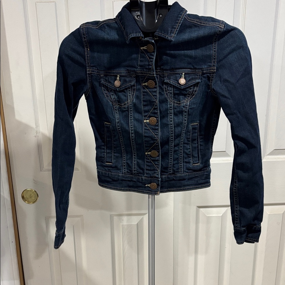 American Eagle Outfitters Dark Blue Jean Jacket